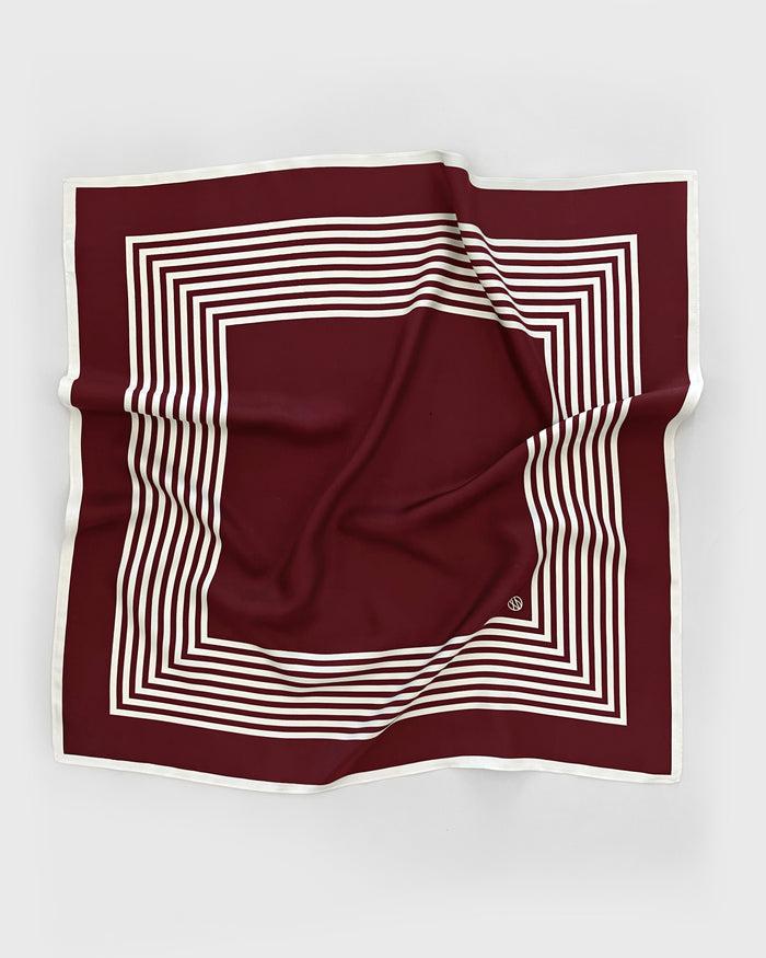lescarf NO. 13 | WINE RED | 65CM