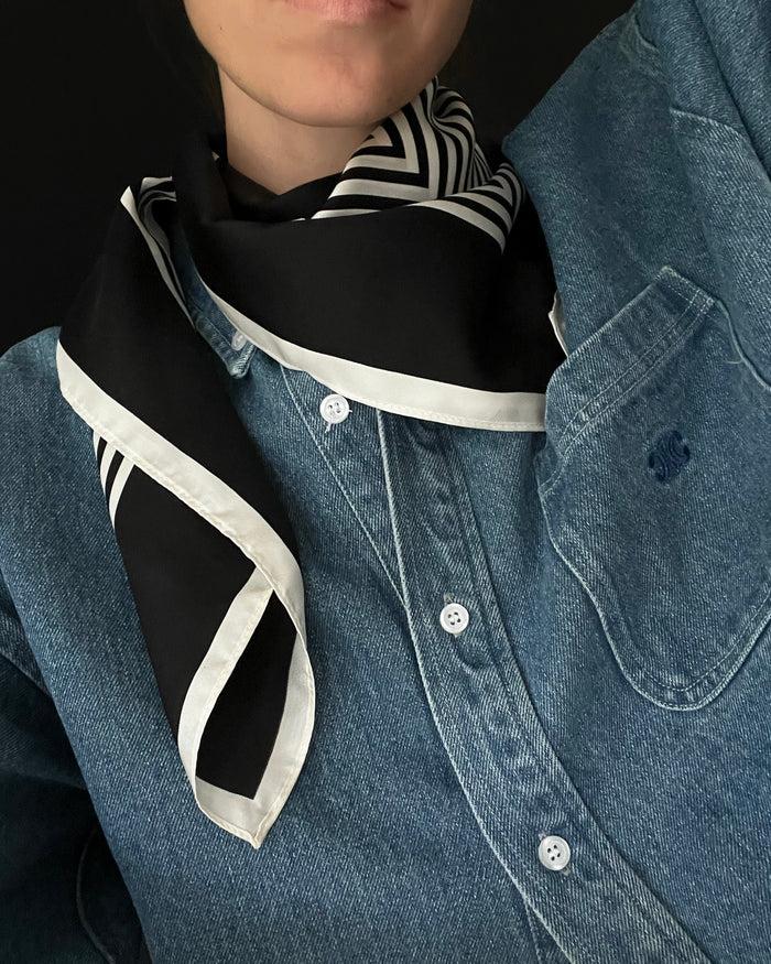 Lescarf NO. 2 | BLACK | 90 CM