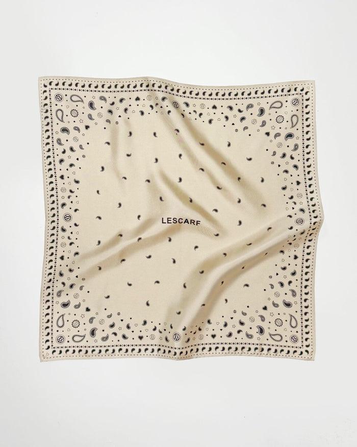 lescarf PAISLEY SCARF 2 | SAND | 50 CM