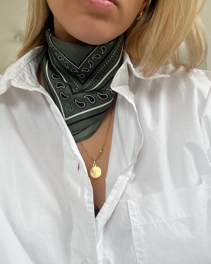 Lescarf PAISLEY SCARF | GREEN | 50 CM