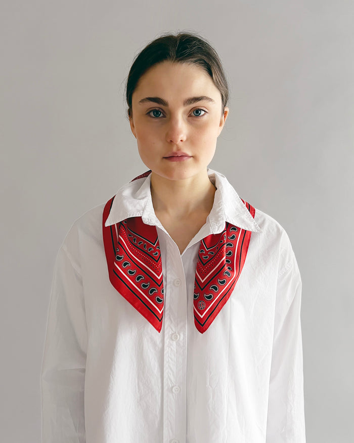 Lescarf PAISLEY SCARF | RED | 50 CM
