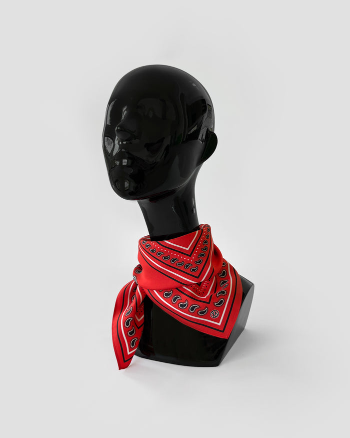 Lescarf PAISLEY SCARF | RED | 50 CM