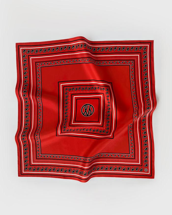 lescarf PAISLEY SCARF | RED | 50 CM