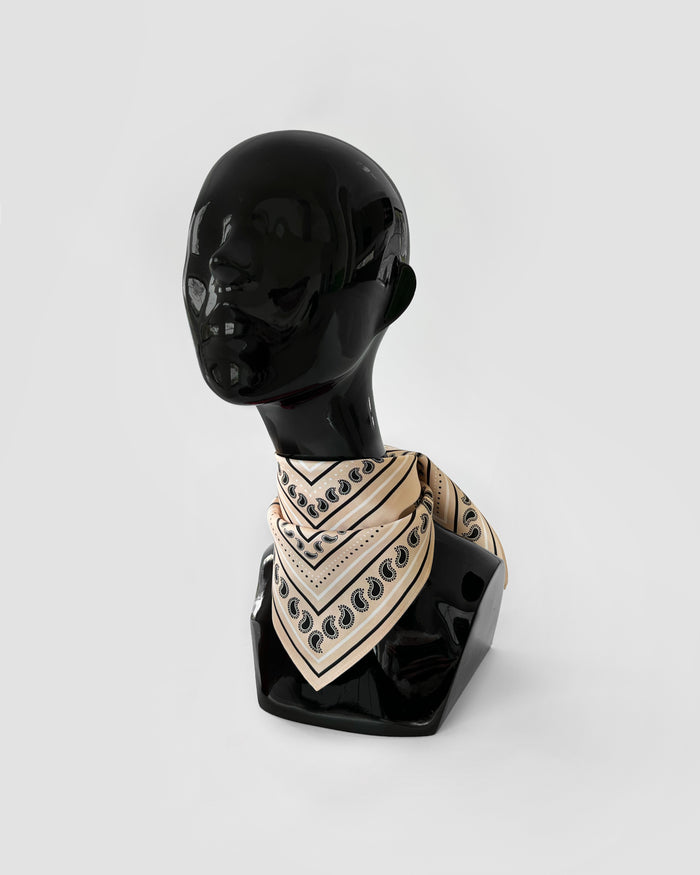 Lescarf PAISLEY SCARF | SAND | 50 CM