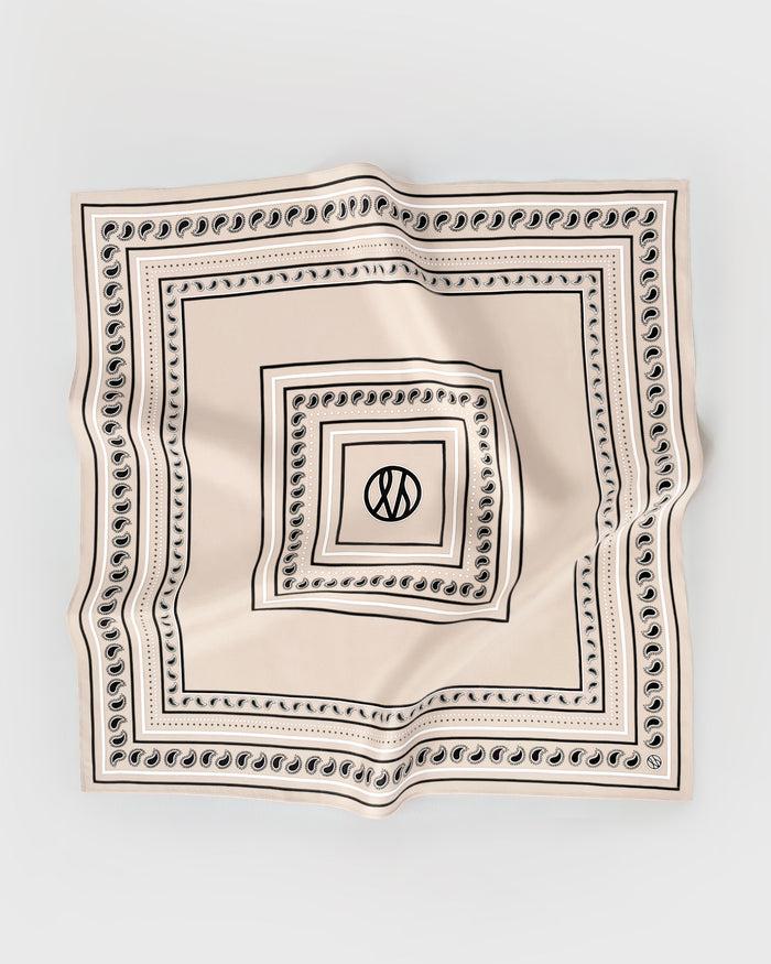 lescarf PAISLEY SCARF | SAND | 50 CM