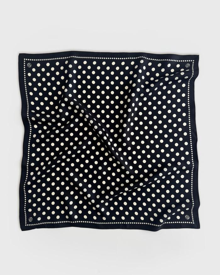 lescarf POLKADOT | BLACK & CREAM | 65 CM