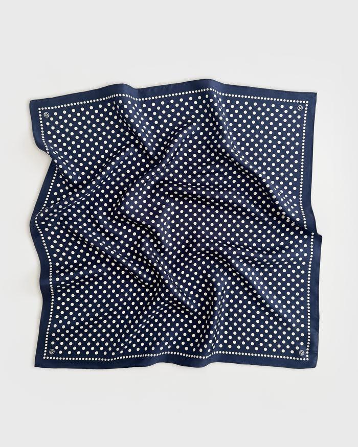lescarf POLKADOTVY & CREAM | 65 CM