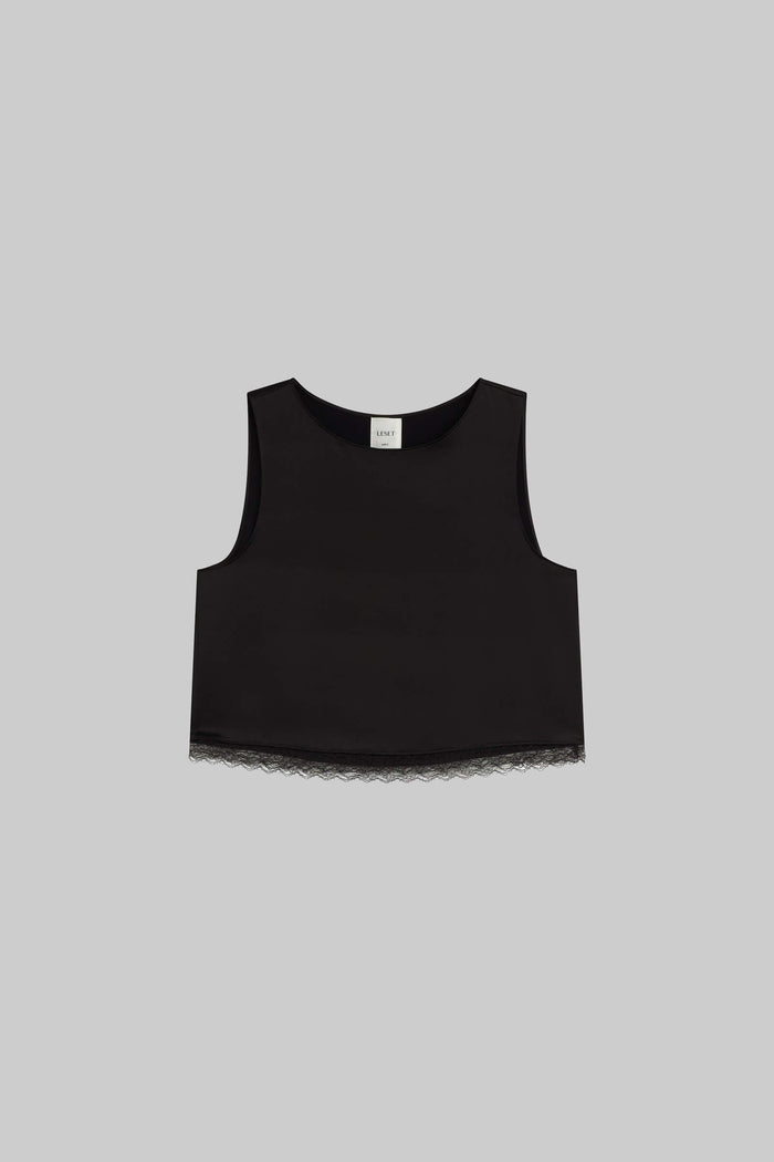 Leset Barb Lace Crop Sleeveless Crew Regular Price $180 USD
