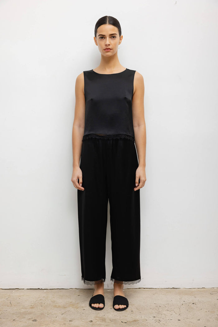 Leset Barb Lace Crop Sleeveless Crew Regular Price $180 USD