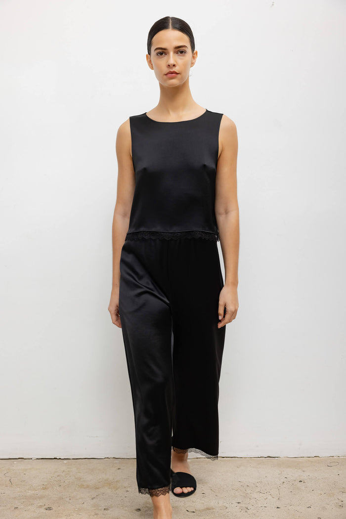 Leset Barb Lace Crop Sleeveless Crew Regular Price $180 USD