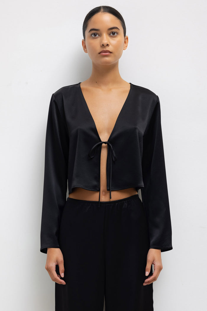 leset Barb Long Sleeve Tie Top Regular price $190 USD