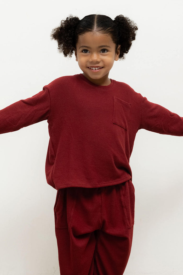 Leset Lauren Bebe Long Sleeve Pocket Tee Regular Price $80 USD