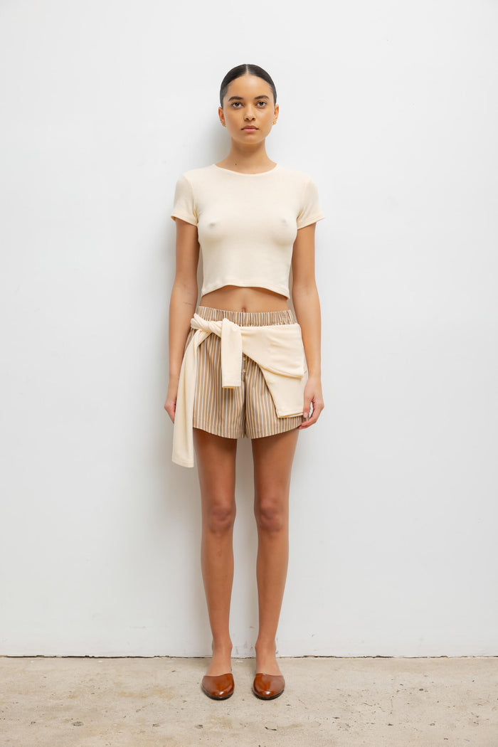 Leset Lauren Crop Slim Fit Tee Regular Price $98 USD