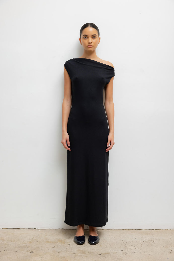 leset Lauren Ruched Asymmetrical Shoulder Dress Regular price $250 USD