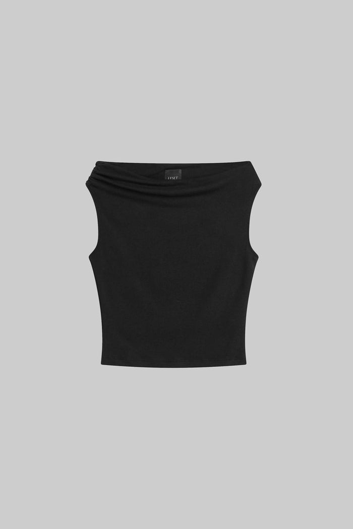 Leset Lauren Ruched Asymmetrical Shoulder Top Regular Price $180 USD