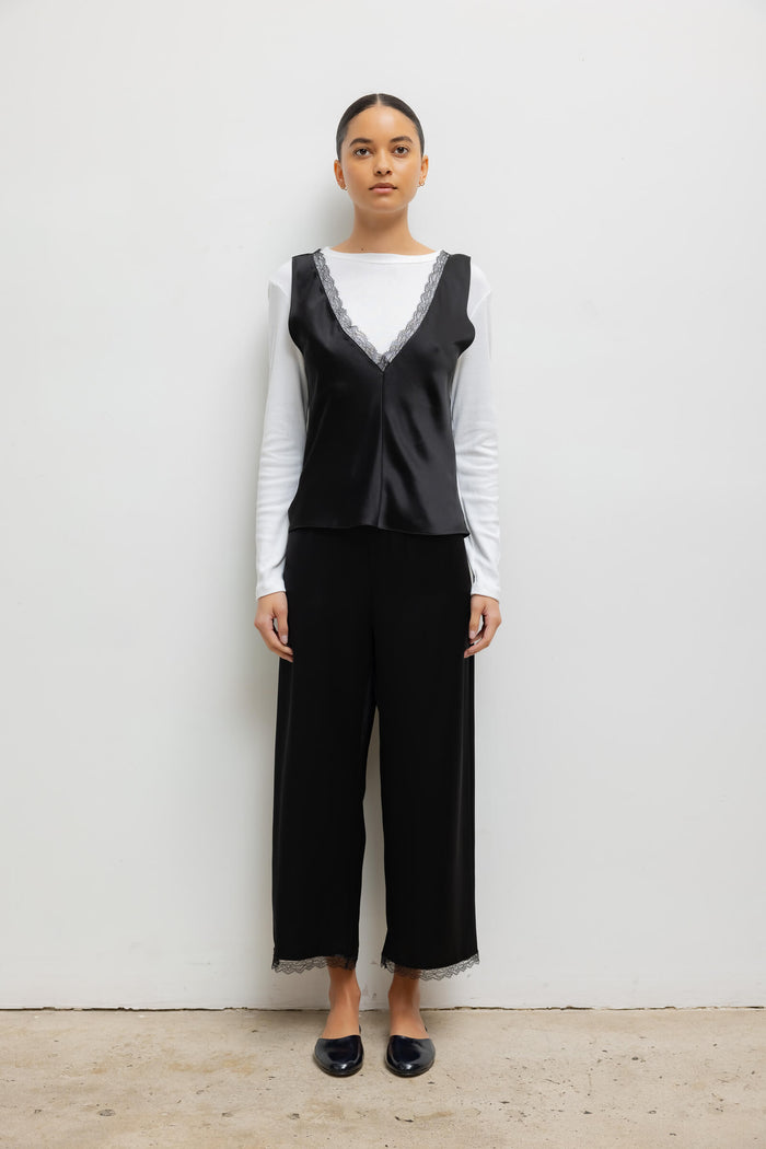 Leset Barb Lace V Neck Tank Regular Price $280 USD