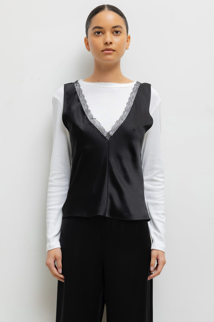 leset Barb Lace V Neck Tank Regular price $280 USD