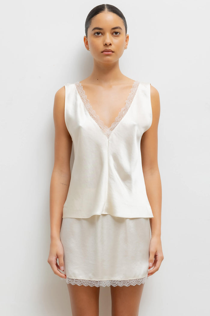 leset Barb Lace V Neck Tank Regular price $280 USD