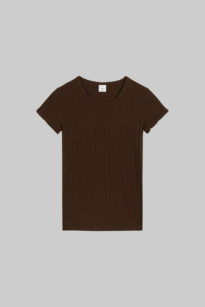 Leset Pointelle Slim Fit Tee Regular Price $88 USD