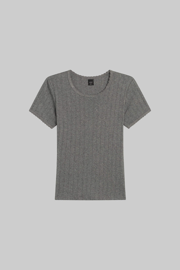 Leset Pointelle Slim Fit Tee Regular Price $88 USD