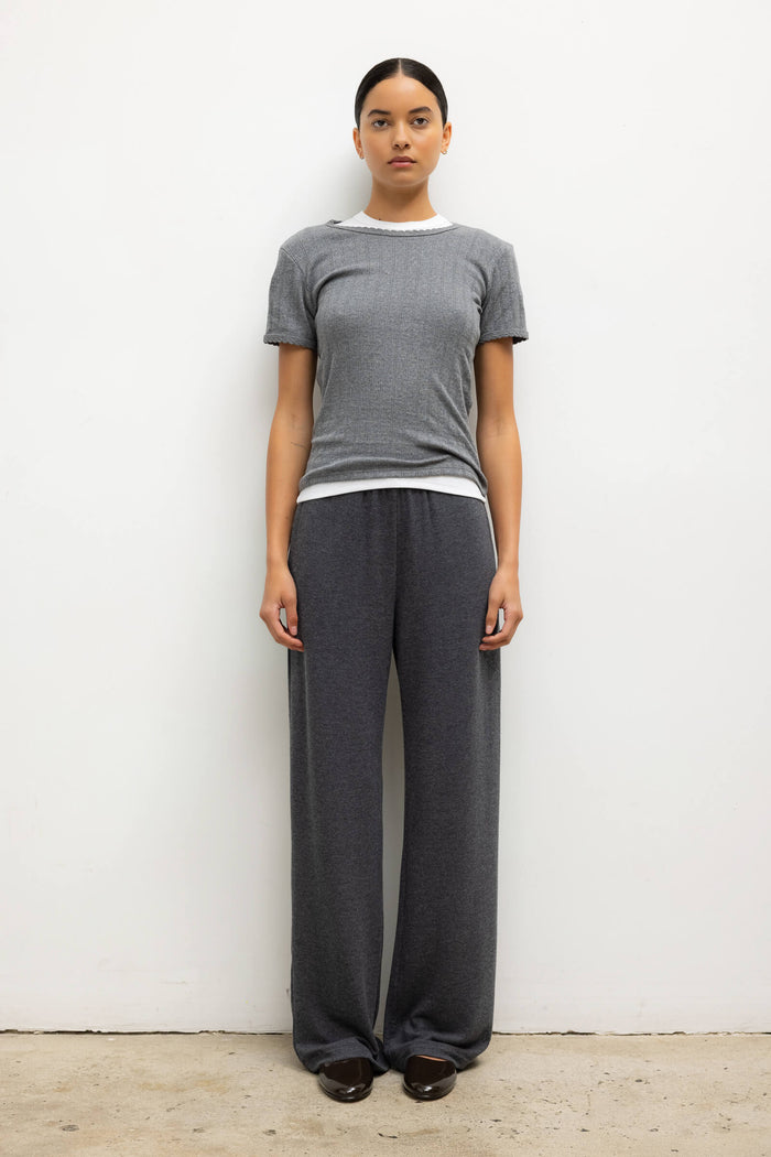 Leset Pointelle Slim Fit Tee Regular Price $88 USD