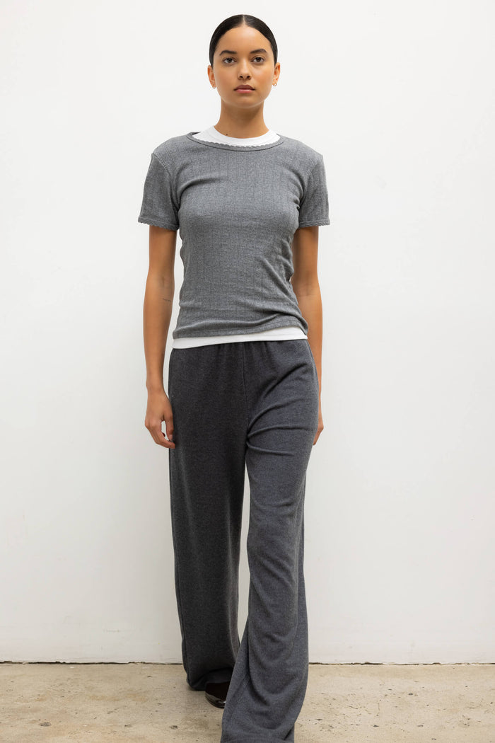 Leset Pointelle Slim Fit Tee Regular Price $88 USD
