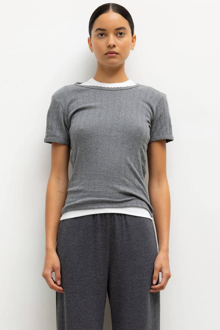 leset Pointelle Slim Fit Tee Regular price $88 USD