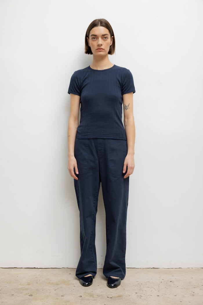 Leset Pointelle Slim Fit Tee Regular Price $88 USD