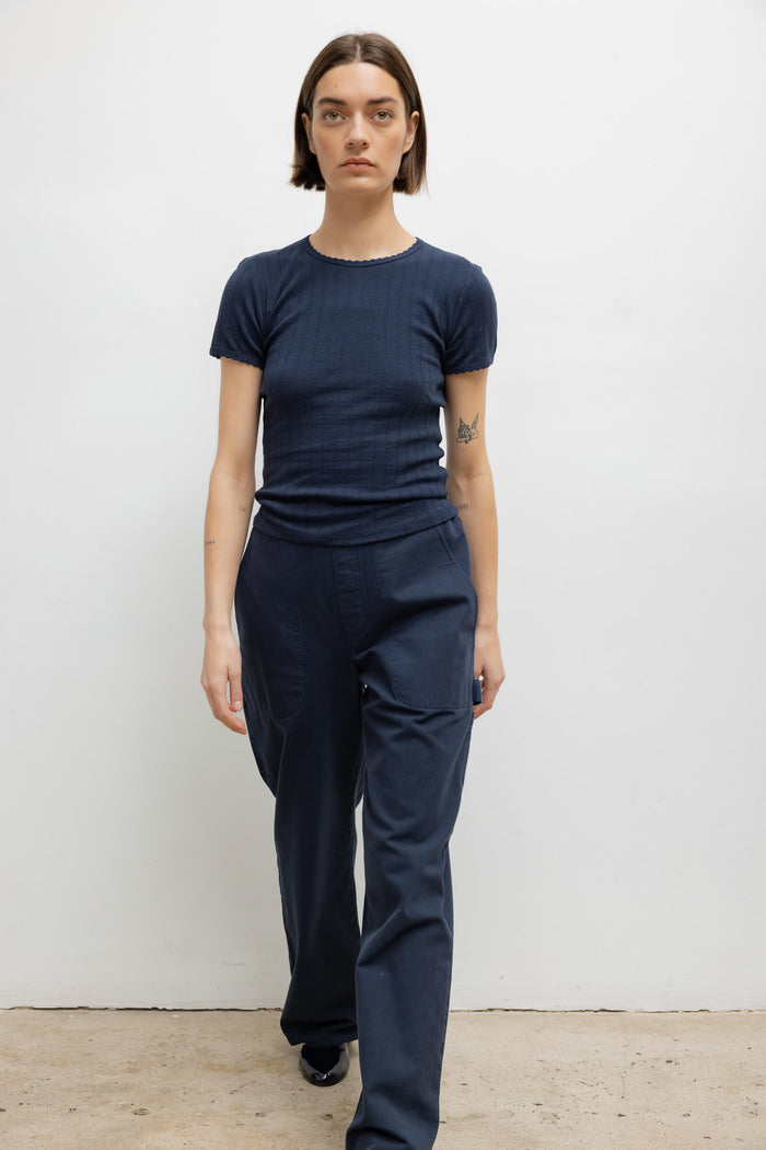 Leset Pointelle Slim Fit Tee Regular Price $88 USD