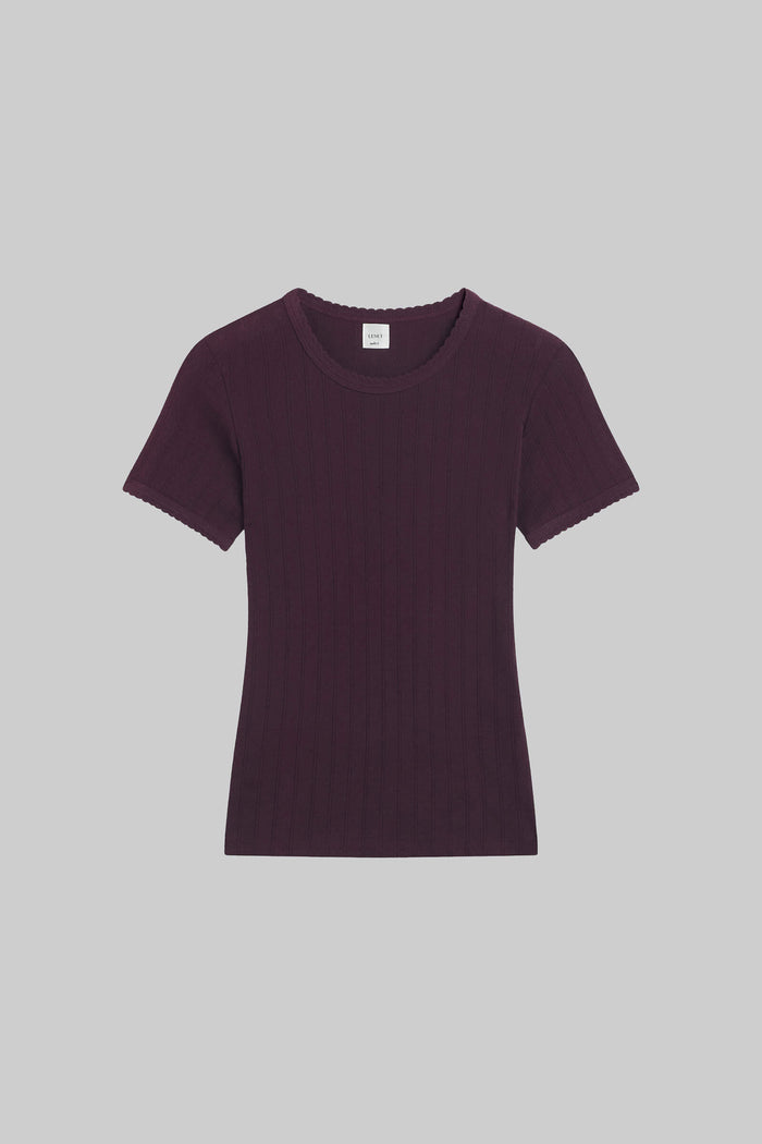 Leset Pointelle Slim Fit Tee Regular Price $88 USD