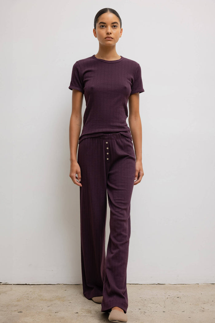 Leset Pointelle Slim Fit Tee Regular Price $88 USD