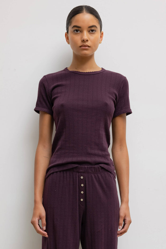 leset Pointelle Slim Fit Tee Regular price $88 USD