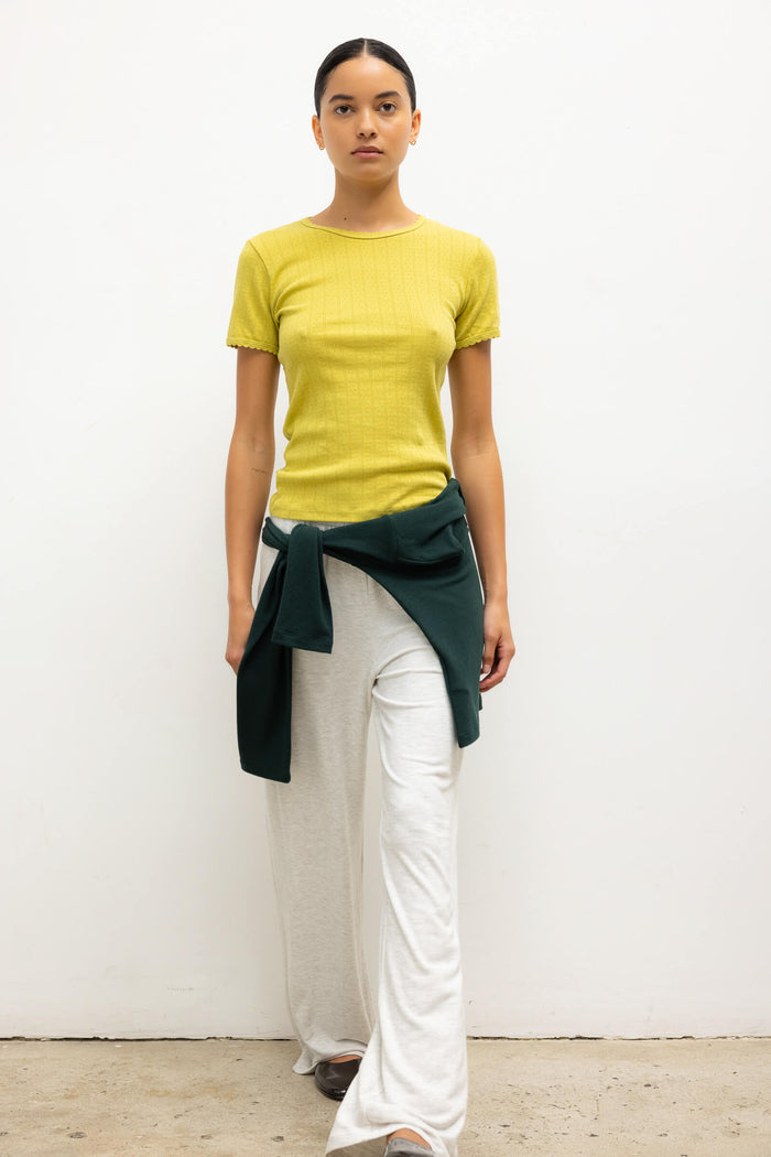 Leset Pointelle Slim Fit Tee Regular Price $88 USD