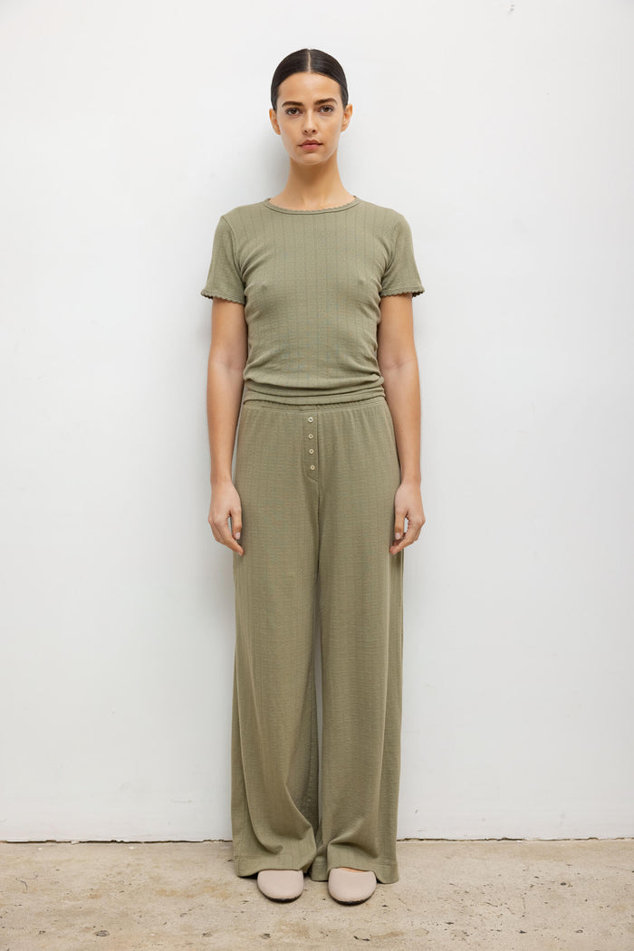 Leset Pointelle Slim Fit Tee Regular Price $88 USD