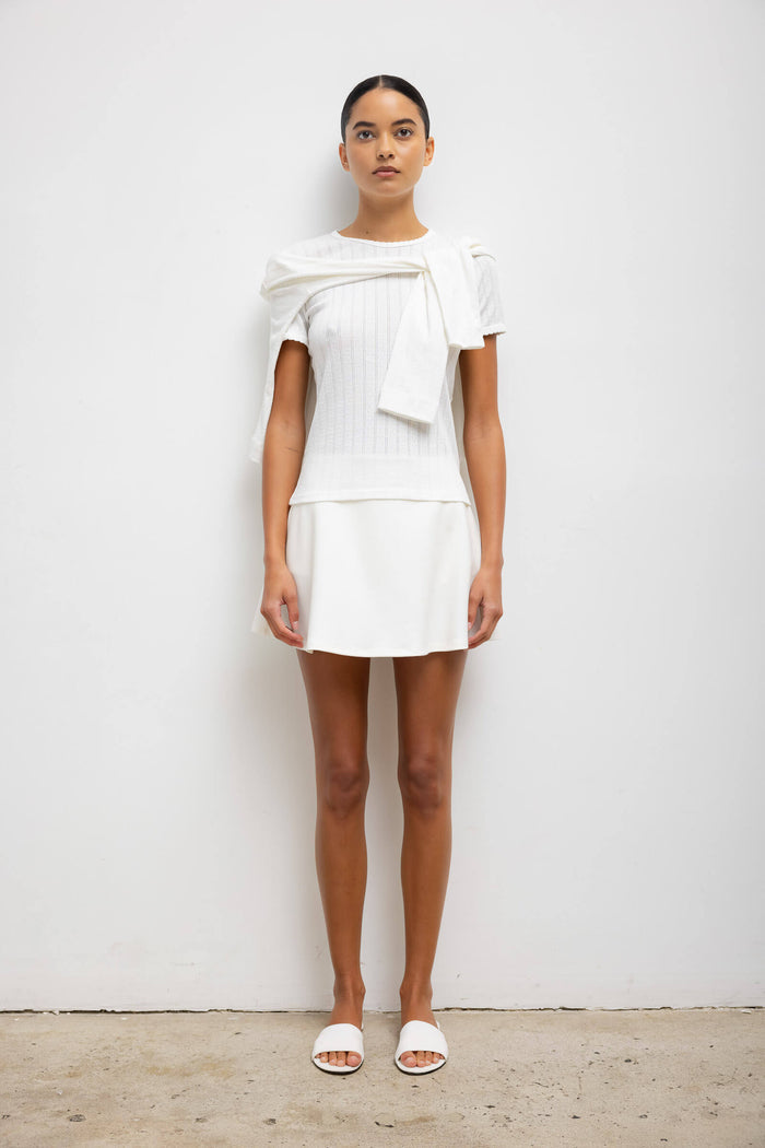 Leset Pointelle Slim Fit Tee Regular Price $88 USD