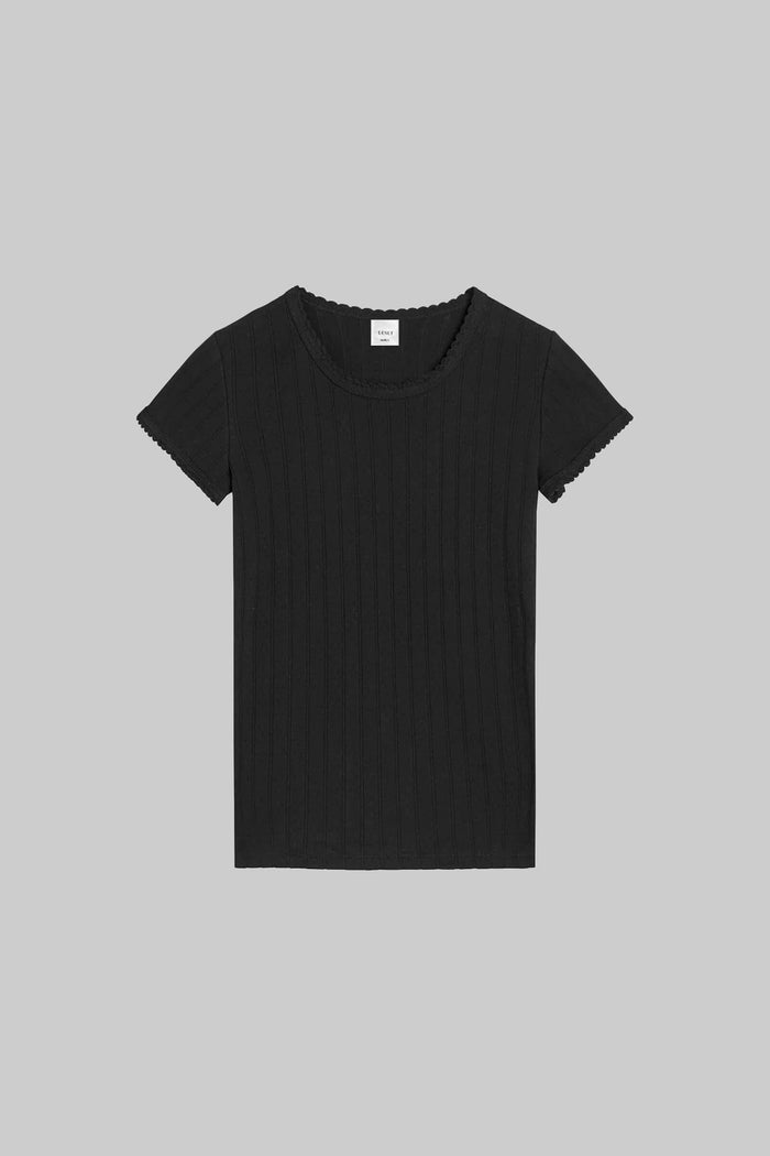 Leset Pointelle Slim Fit Tee Regular Price $88 USD