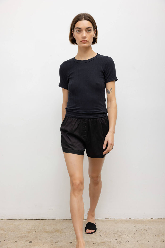 Leset Pointelle Slim Fit Tee Regular Price $88 USD