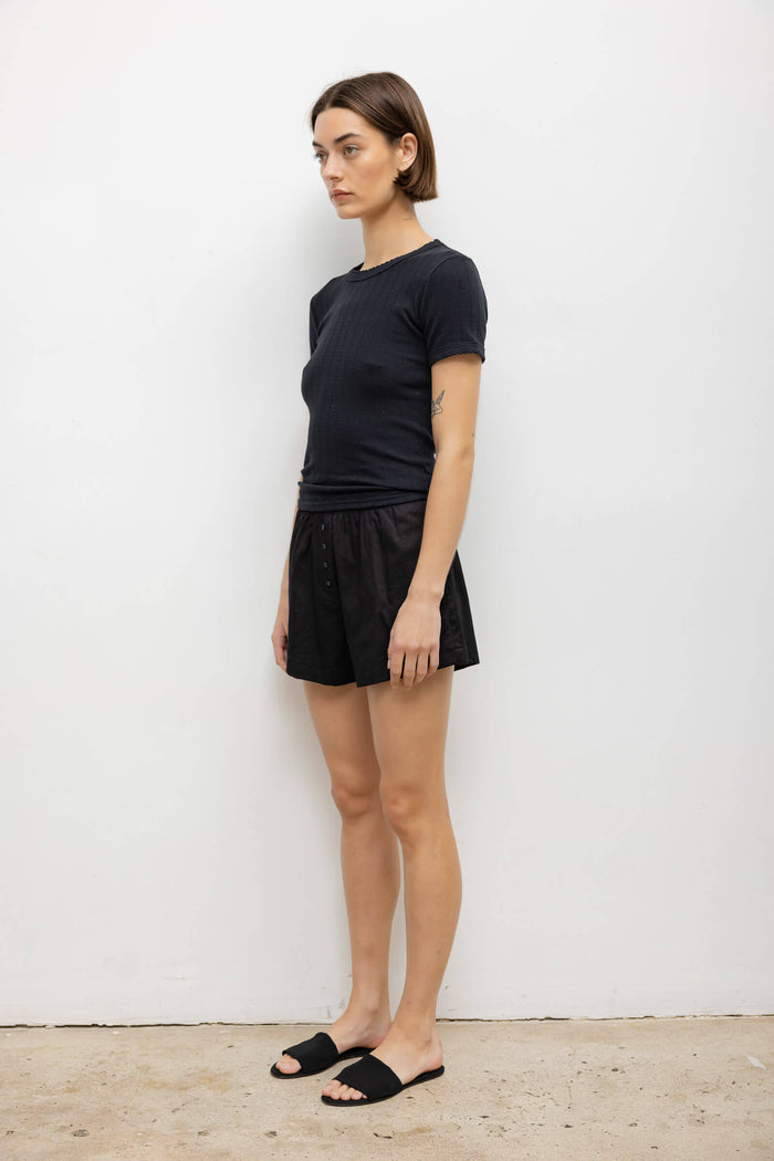 Leset Pointelle Slim Fit Tee Regular Price $88 USD