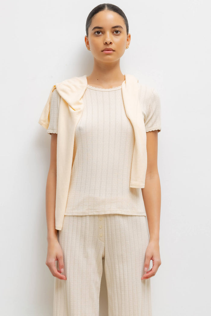 leset Pointelle Slim Fit Tee Regular price $88 USD