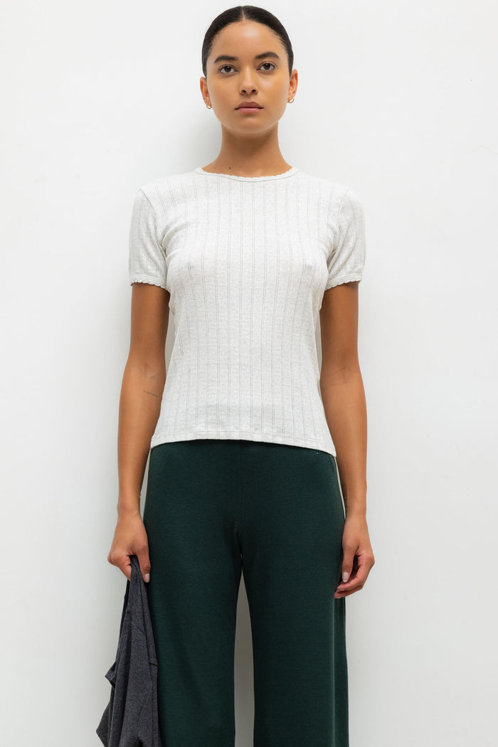 leset Pointelle Slim Fit Tee Regular price $88 USD