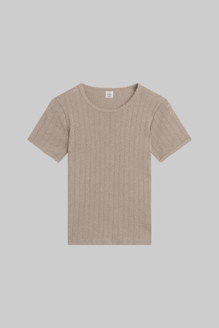 Leset Pointelle Slim Fit Tee Regular Price $88 USD