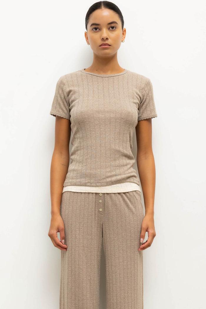 leset Pointelle Slim Fit Tee Regular price $88 USD