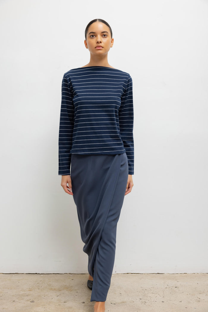 Leset Margo Stripe Long Sleeve Boatneck Regular Price $110 USD