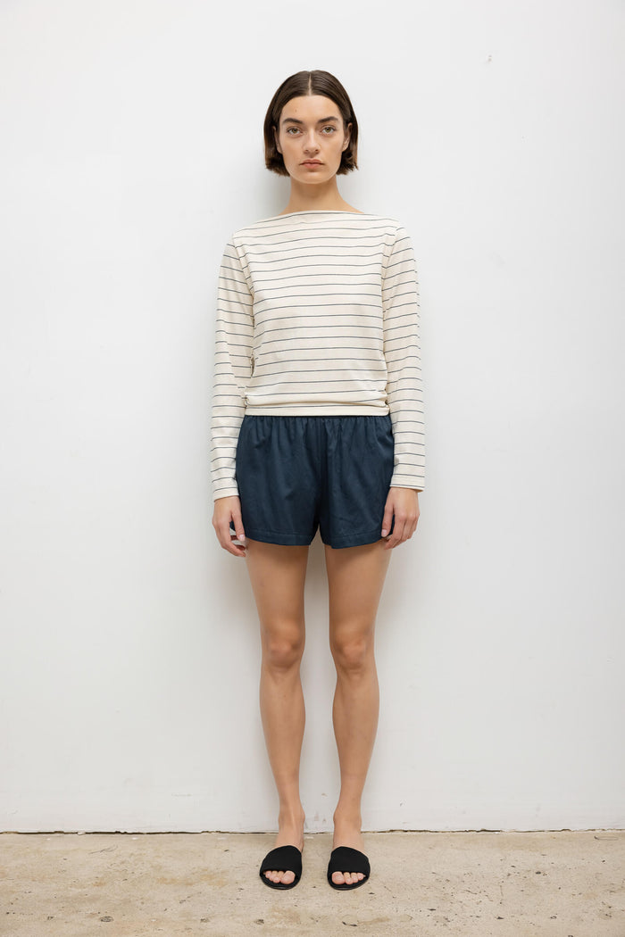 Leset Margo Stripe Long Sleeve Boatneck Regular Price $110 USD