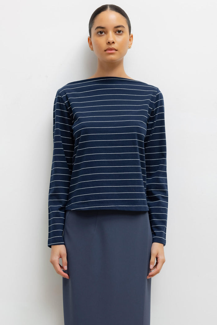 leset Margo Stripe Long Sleeve Boatneck Regular price $110 USD