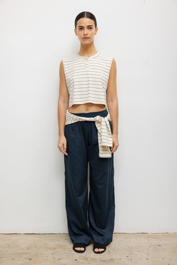 Leset Margo Stripe Sleeveless Henley Regular Price $110 USD