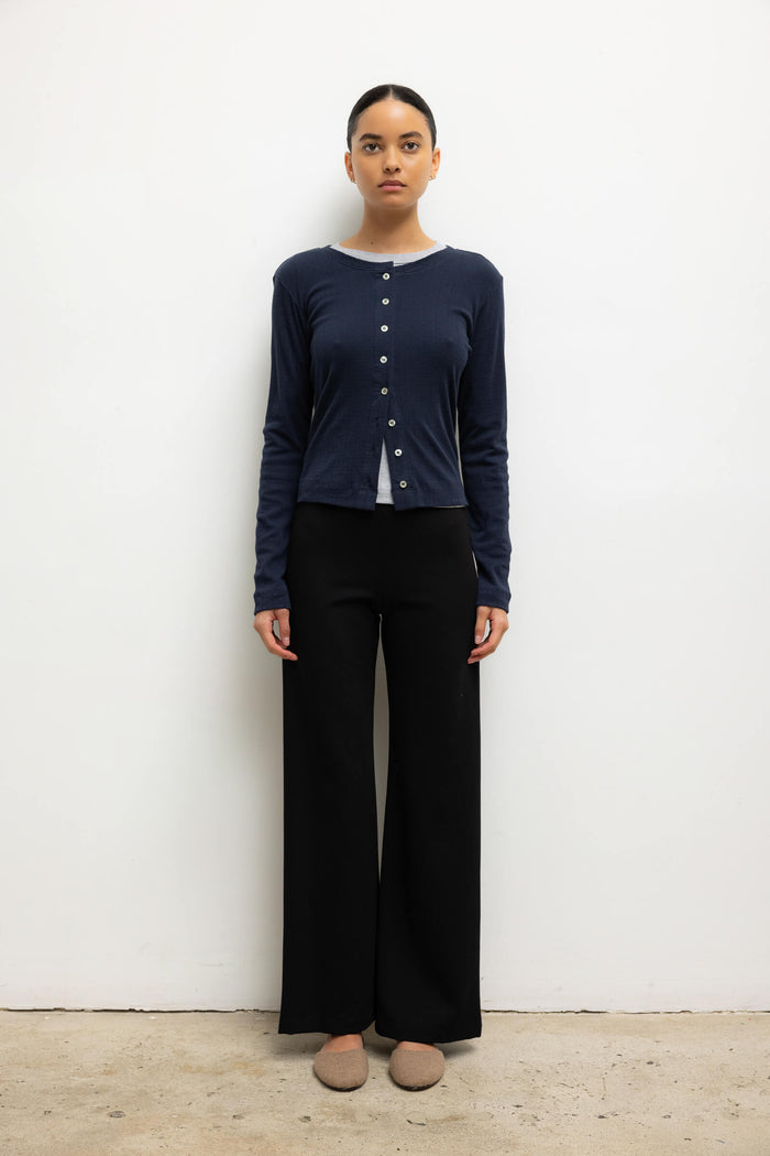 Leset Pointelle Classic Crew Cardigan Regular Price $120 USD