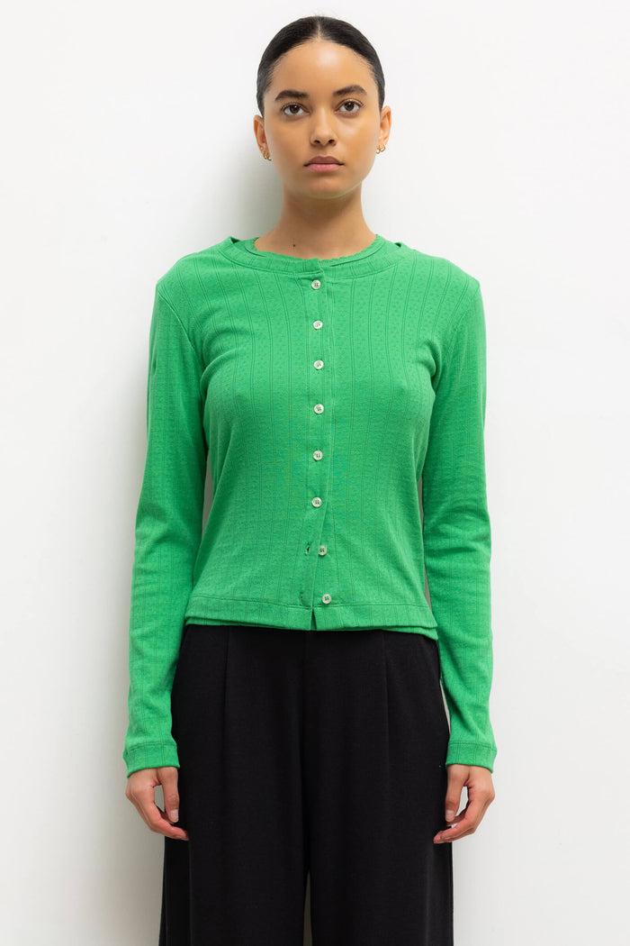 leset Pointelle Classic Crew Cardigan Regular price $120 USD