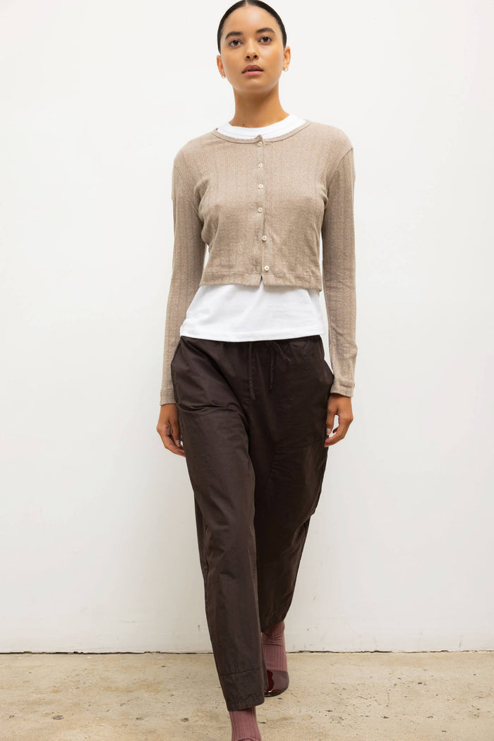 Leset Pointelle Crop Cardigan Regular Price $120 USD