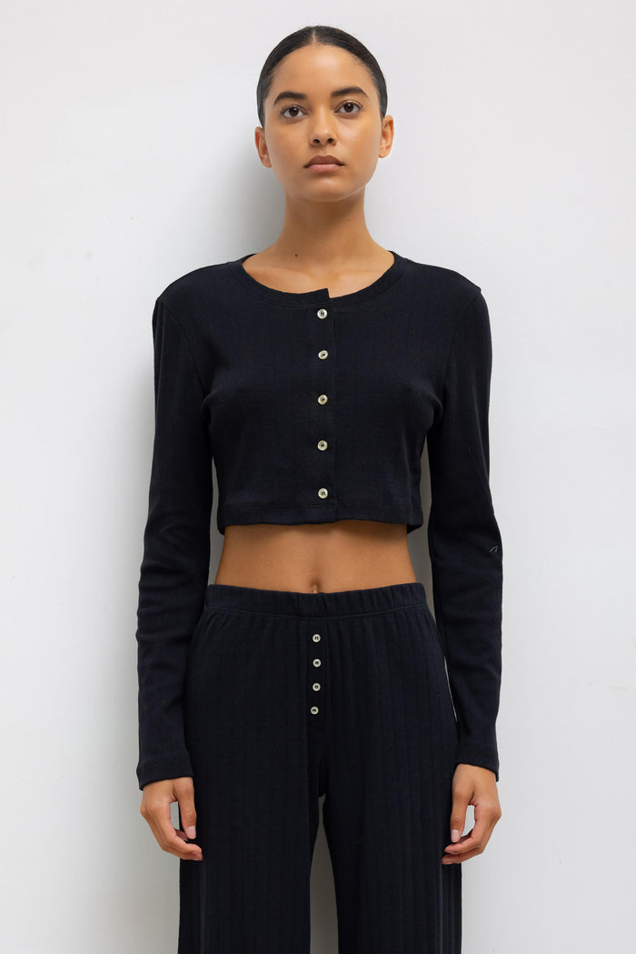 leset Pointelle Crop Cardigan Regular price $120 USD